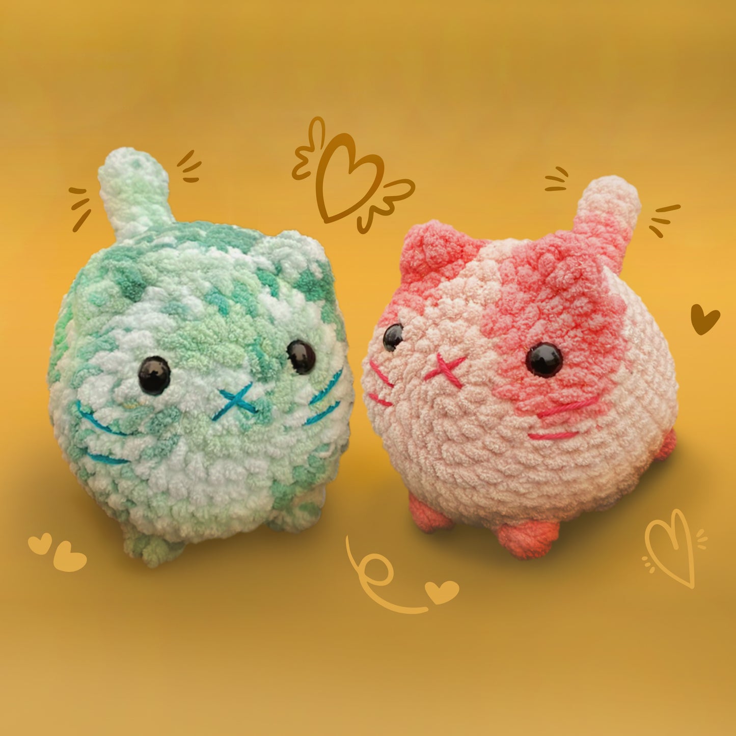 Lola & Coco Cute Cats PDF Bundle + Free Lulu the Clam Pattern!